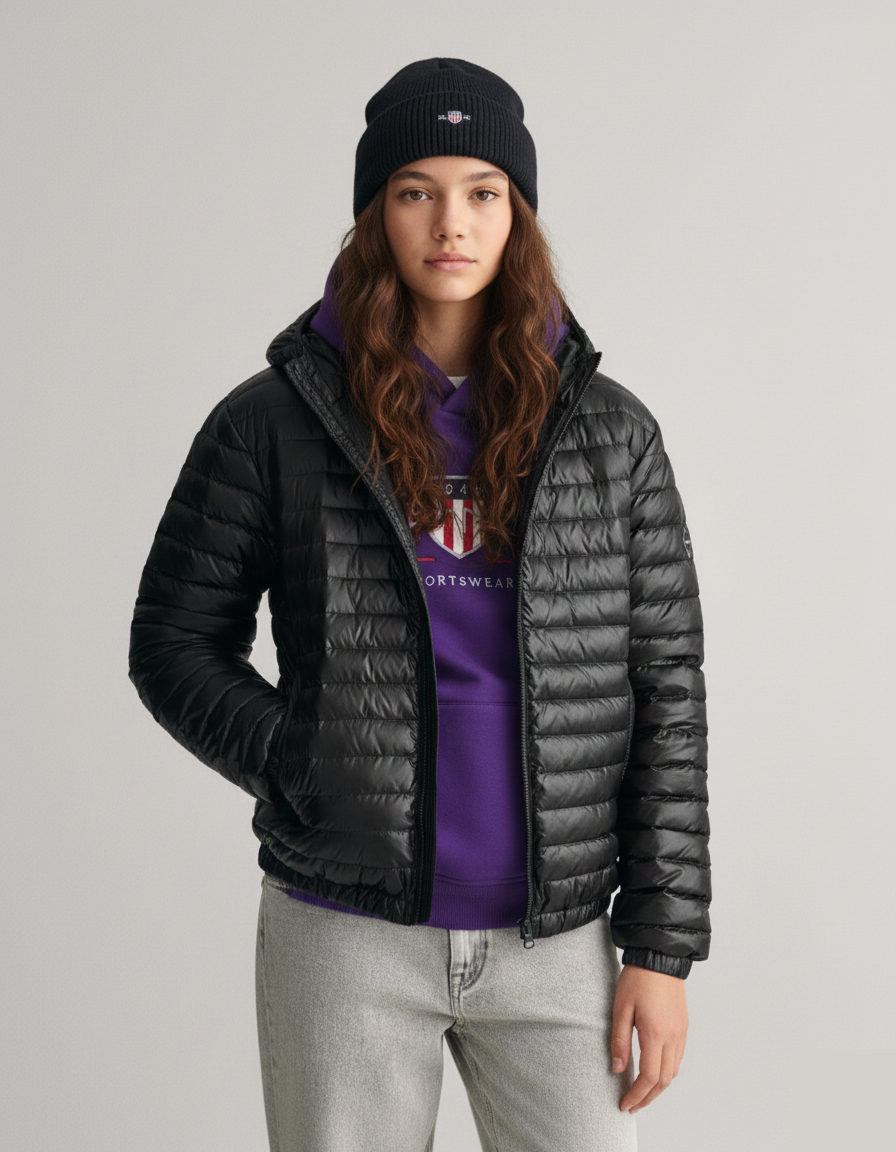 Teens Shiny Lightweight Padded Down Jacket