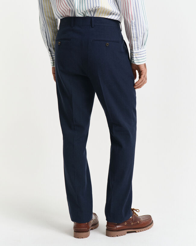 Slim Fit Cotton Linen Suit Pants