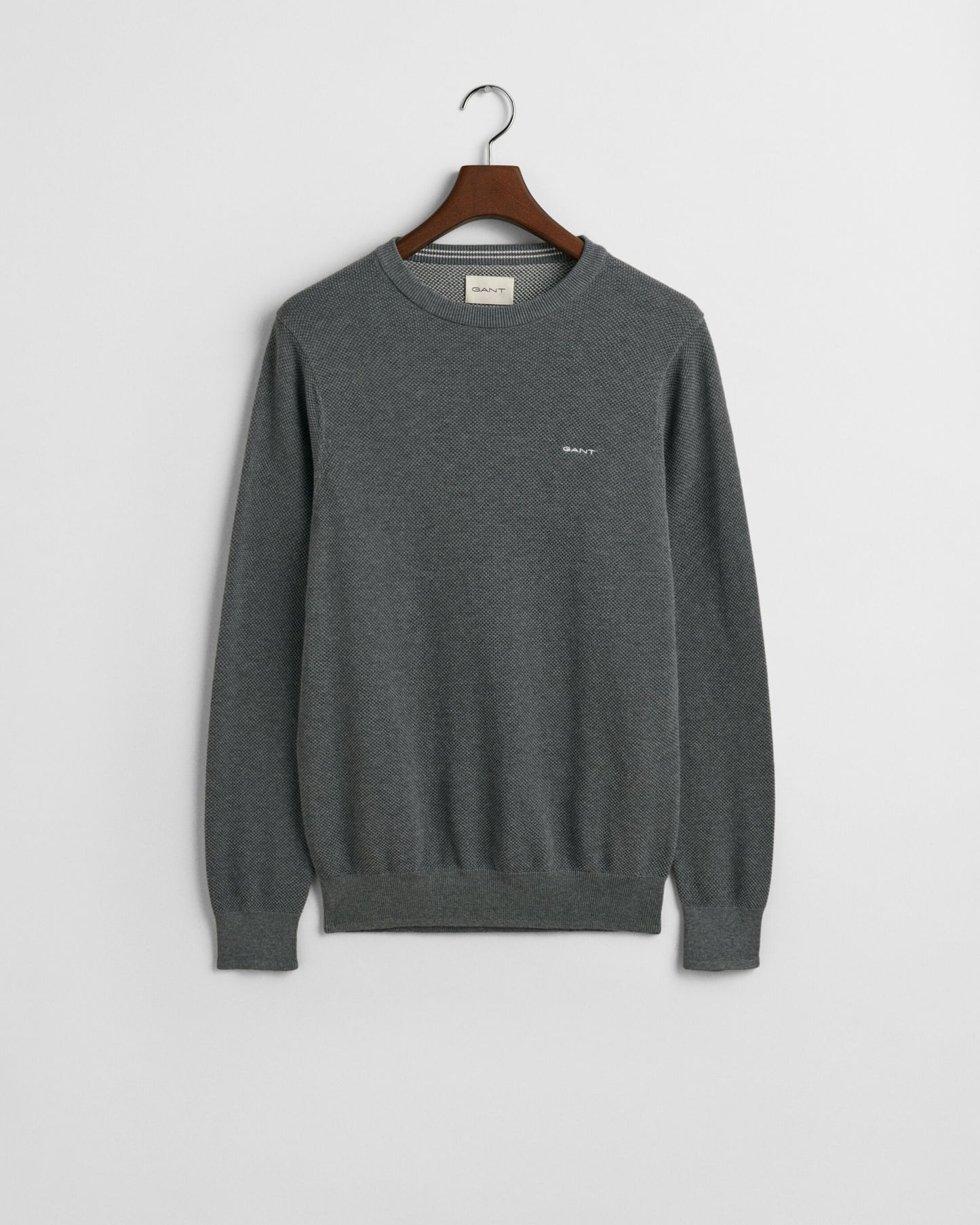 Gant Cotton Piqué Crew Neck Sweater