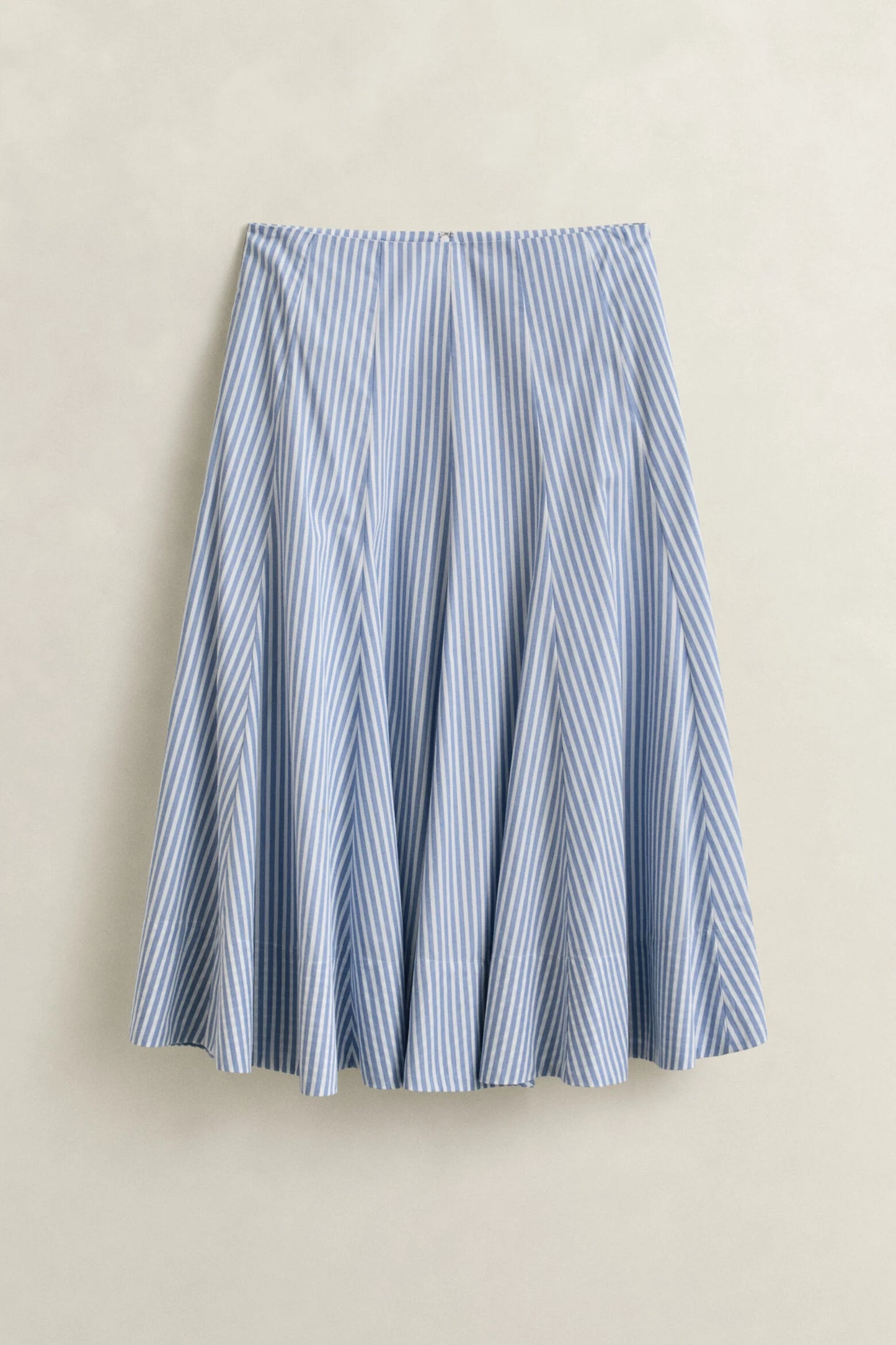 Striped Cotton Midi Skirt