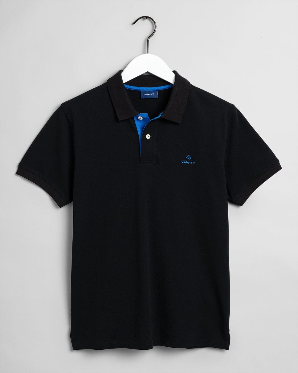 Contrast Collar Pique Polo Shirt