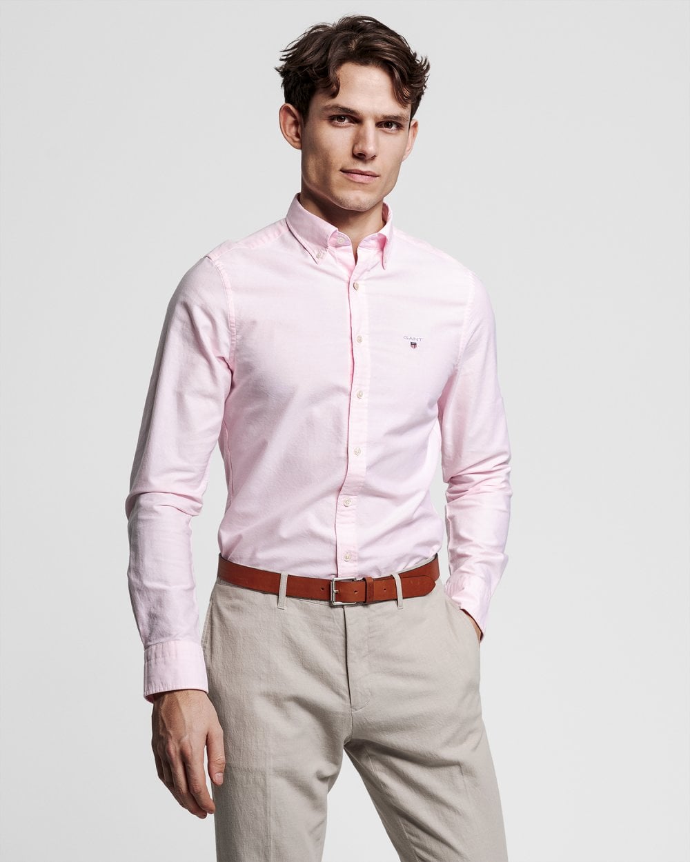 Skinny fit oxford hot sale shirt