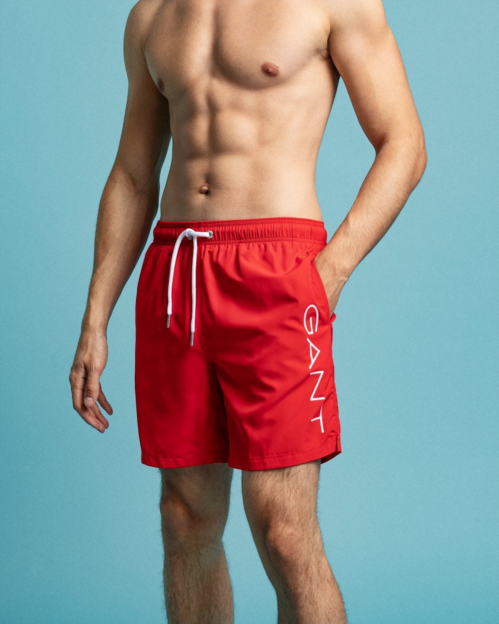 Long Cut Lightweight Logo Swim Shorts