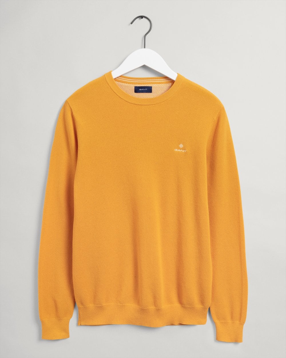 Cotton Pique Crew Neck Sweater