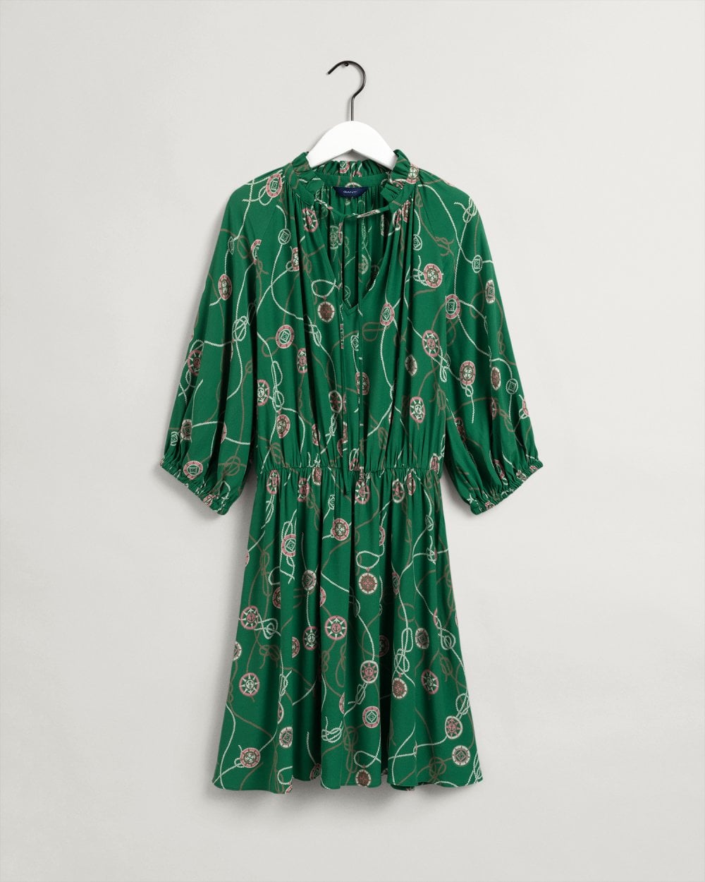 Sailing Print V-Neck Dress