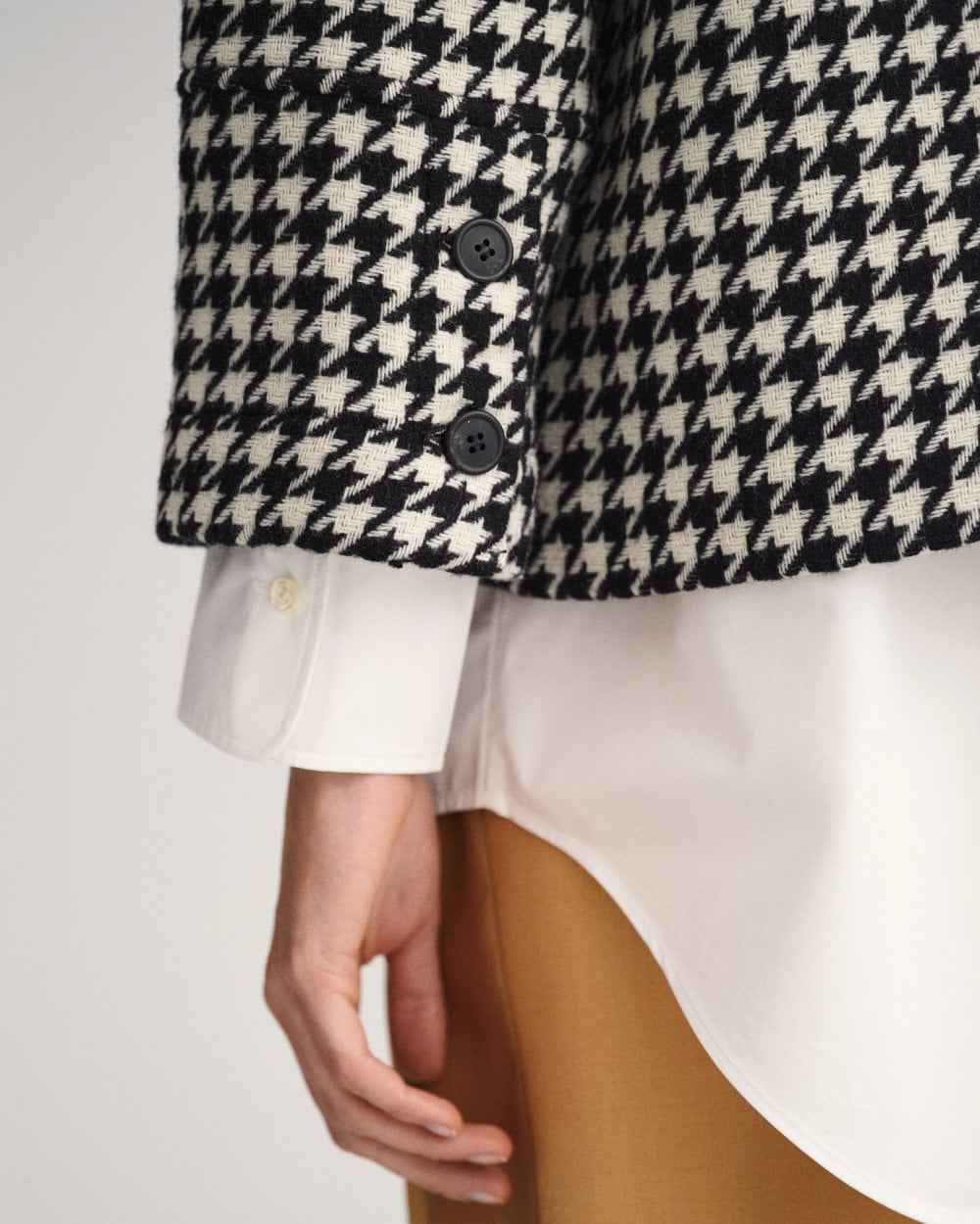 Houndstooth Cropped Jacket