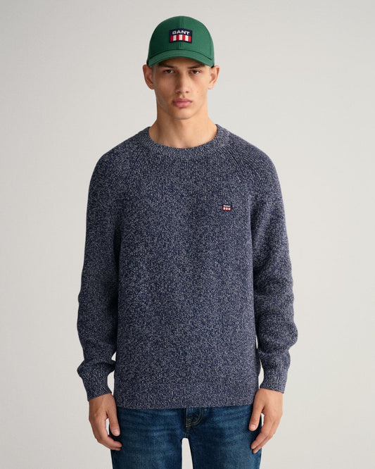 Twisted Cotton Crew Neck Sweater