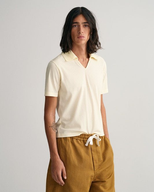 70S-Inspired Pique Polo Shirt