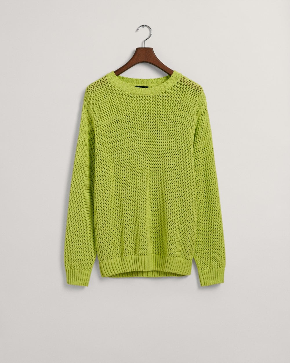 Open Texture Crew Neck Sweater