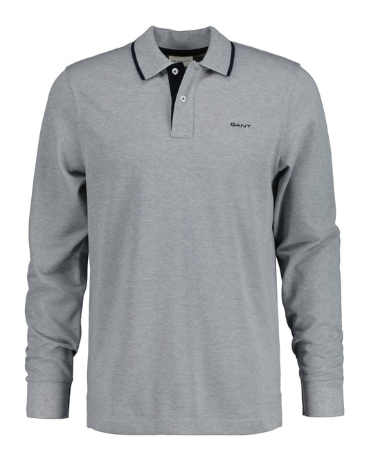 Pique Long Sleeve Polo Shirt