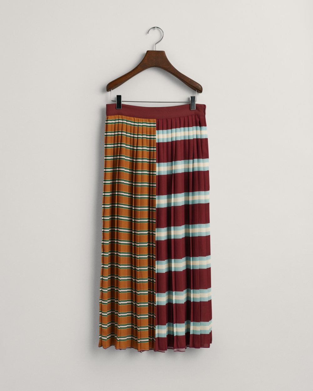 Striped Pleated Skirt