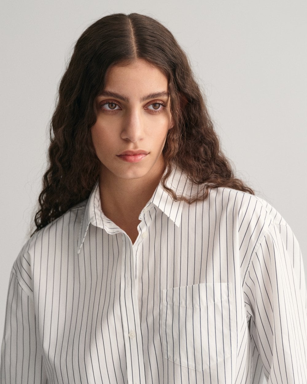 Relaxed Fit Striped Poplin Shirt