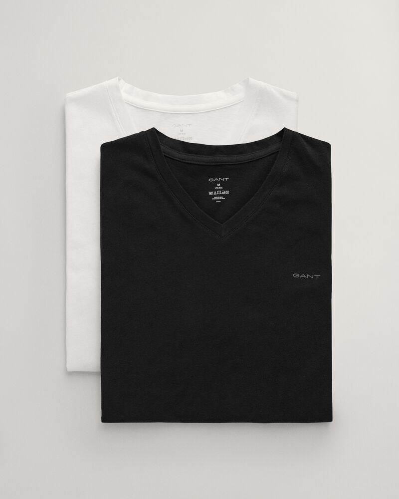 2-Pack V-Neck T-Shirts S / Black / White