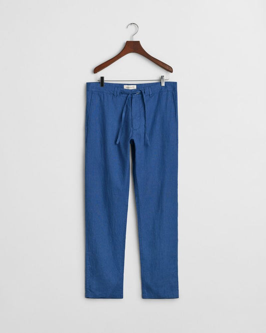 RELAXED LINEN DS PANTS Blue / S