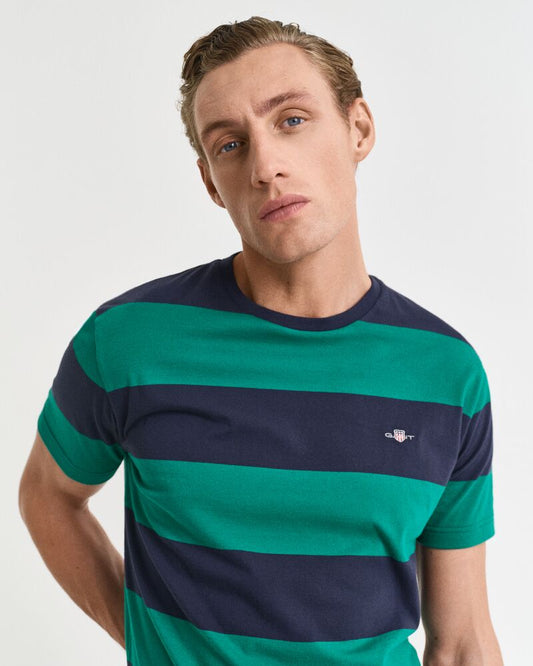 BAR STRIPE SS T-SHIRT Green / S