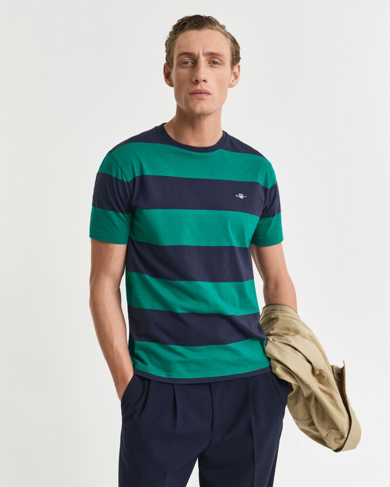 BAR STRIPE SS T-SHIRT Green / S