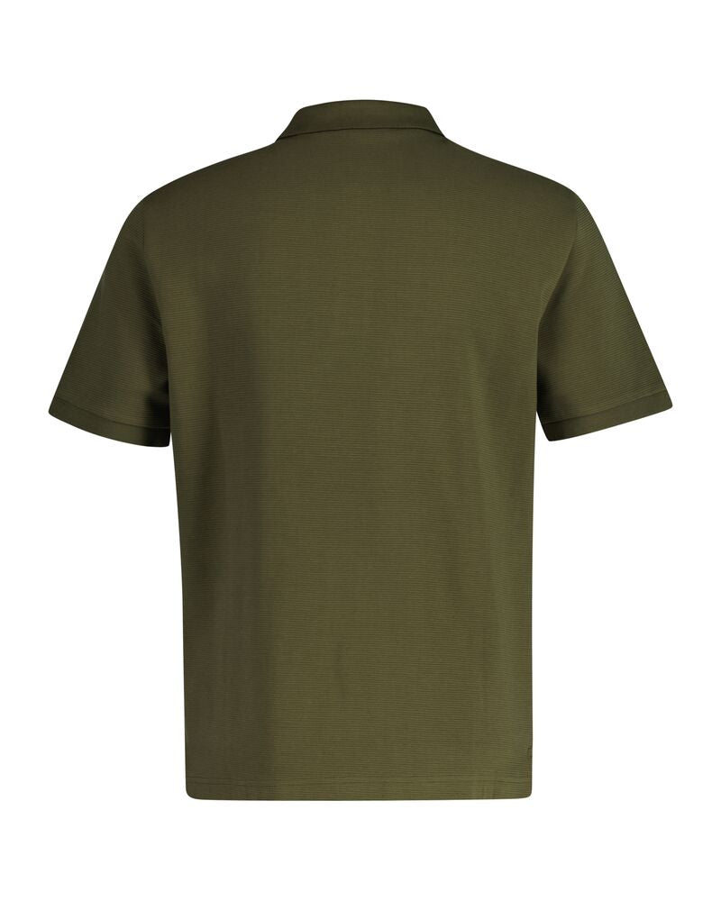 TEXTURED POLO Green / S