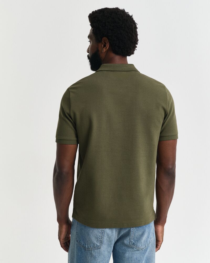 TEXTURED POLO Green / S