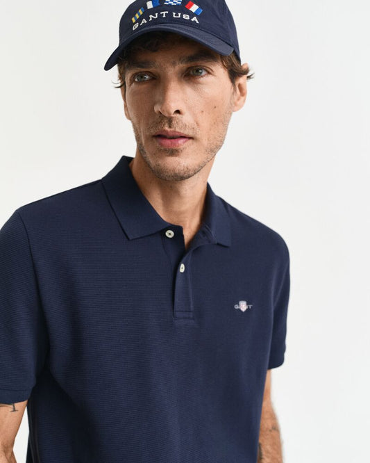 TEXTURED POLO Blue / S