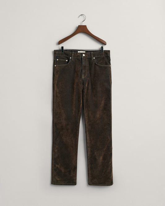 Relaxed Fit Flocked Velvet Jeans