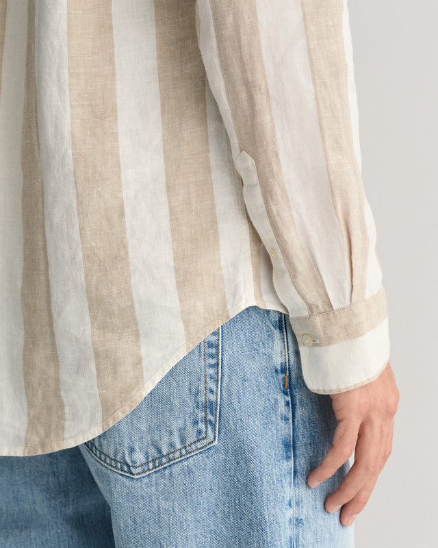 Reg Bold Stripe Linen Shirt