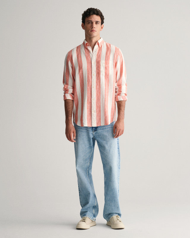 Reg Bold Stripe Linen Shirt