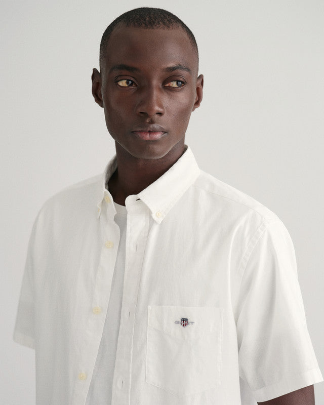 Reg Cotton Linen Ss Shirt