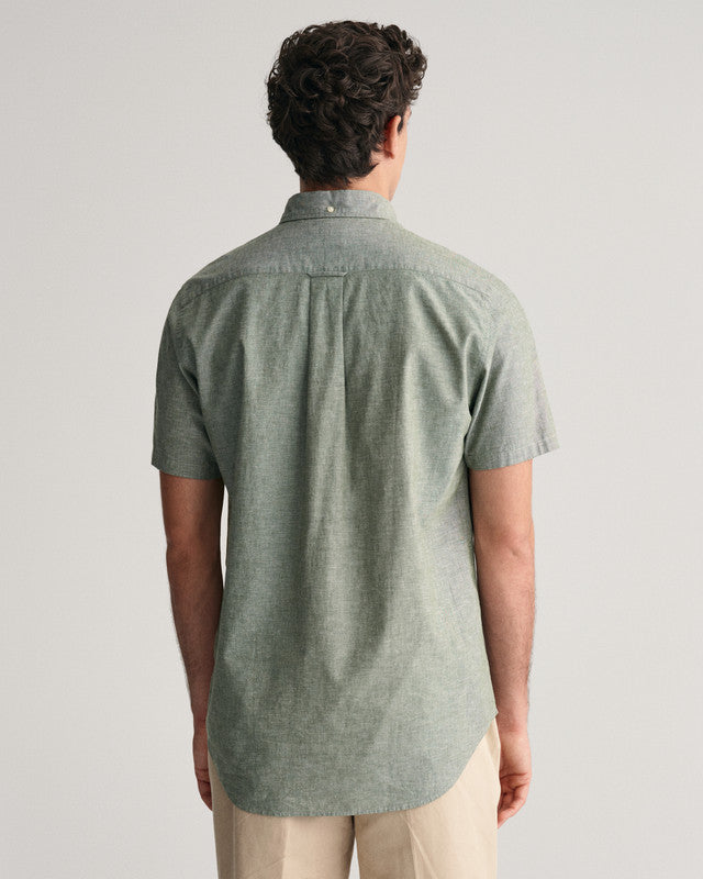 Reg Cotton Linen Ss Shirt