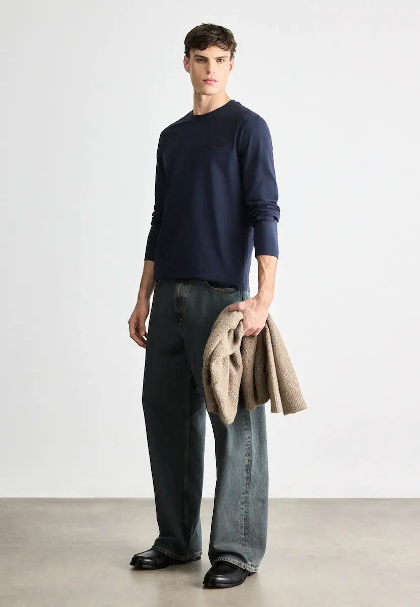 Regular Tonal Shield Long Sleeve T-Shirt