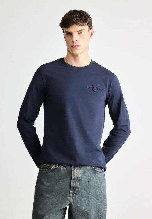 Regular Tonal Shield Long Sleeve T-Shirt