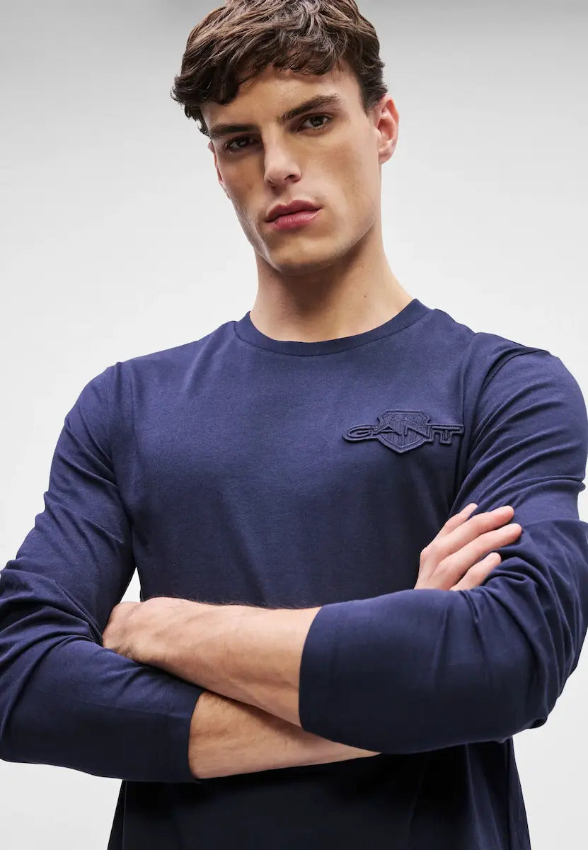 Regular Tonal Shield Long Sleeve T-Shirt