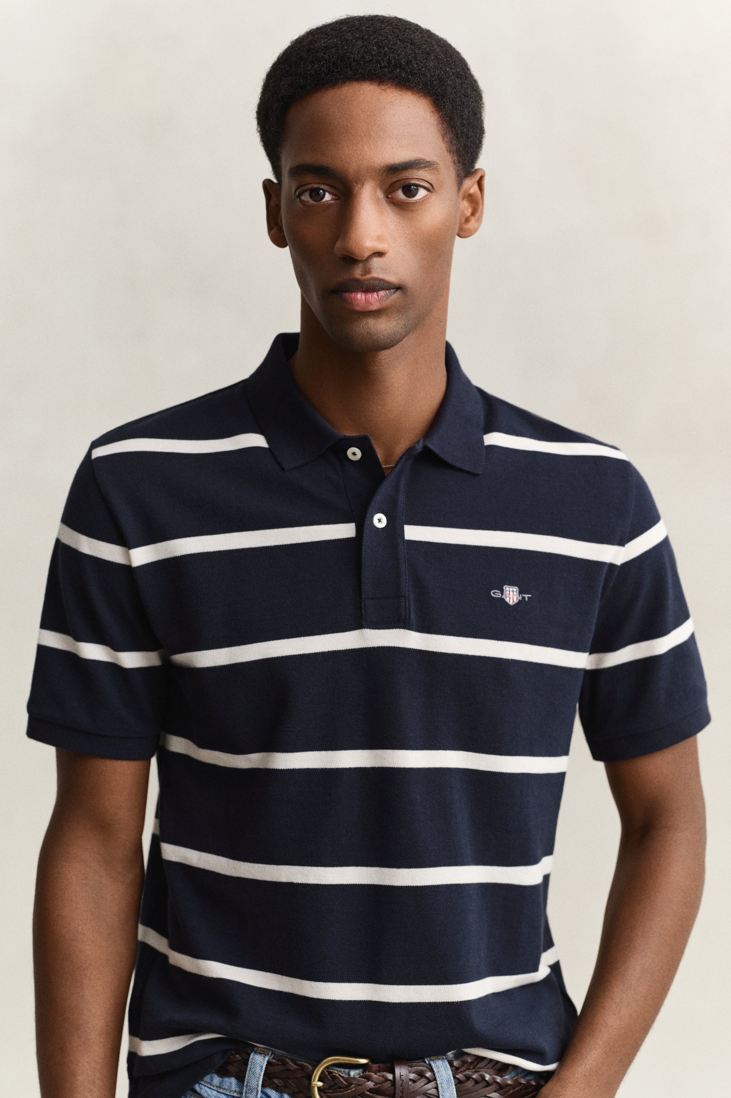 Striped Short Sleeve Polo