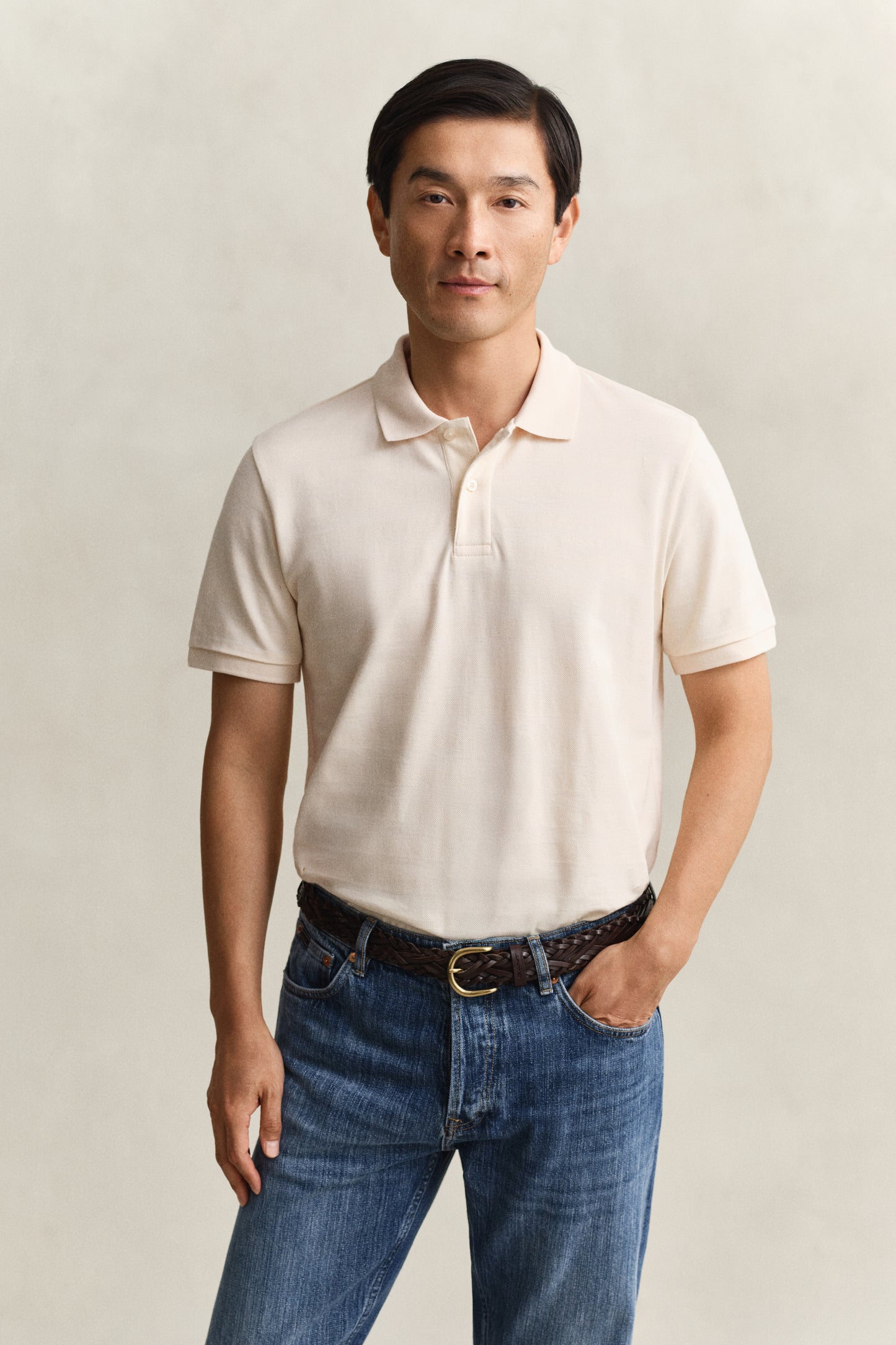 Texture Stripe SS Polo