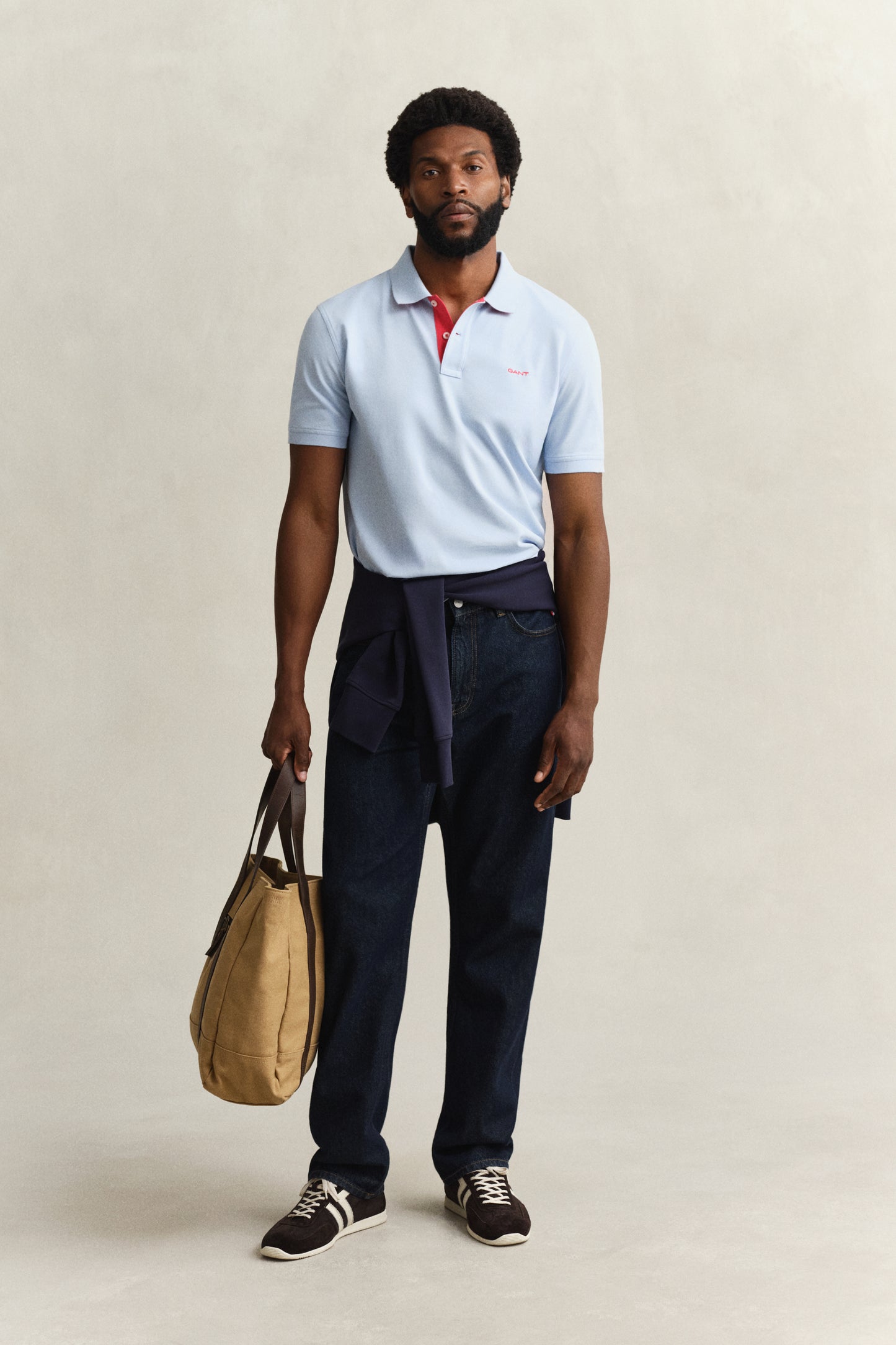 Contrast Piqué Polo Shirt