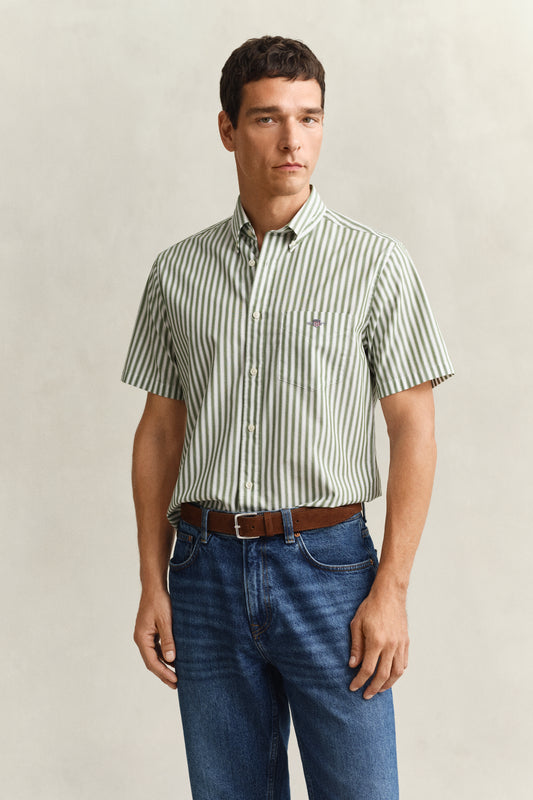 Regular Classic Poplin Stripe SS Shirt