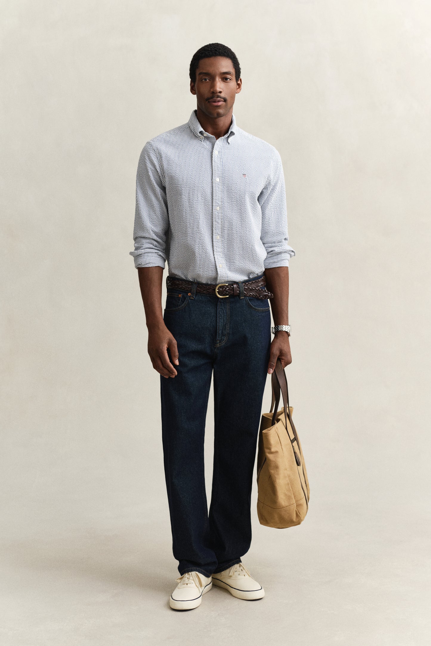 Regular Seersucker Stripe Shirt