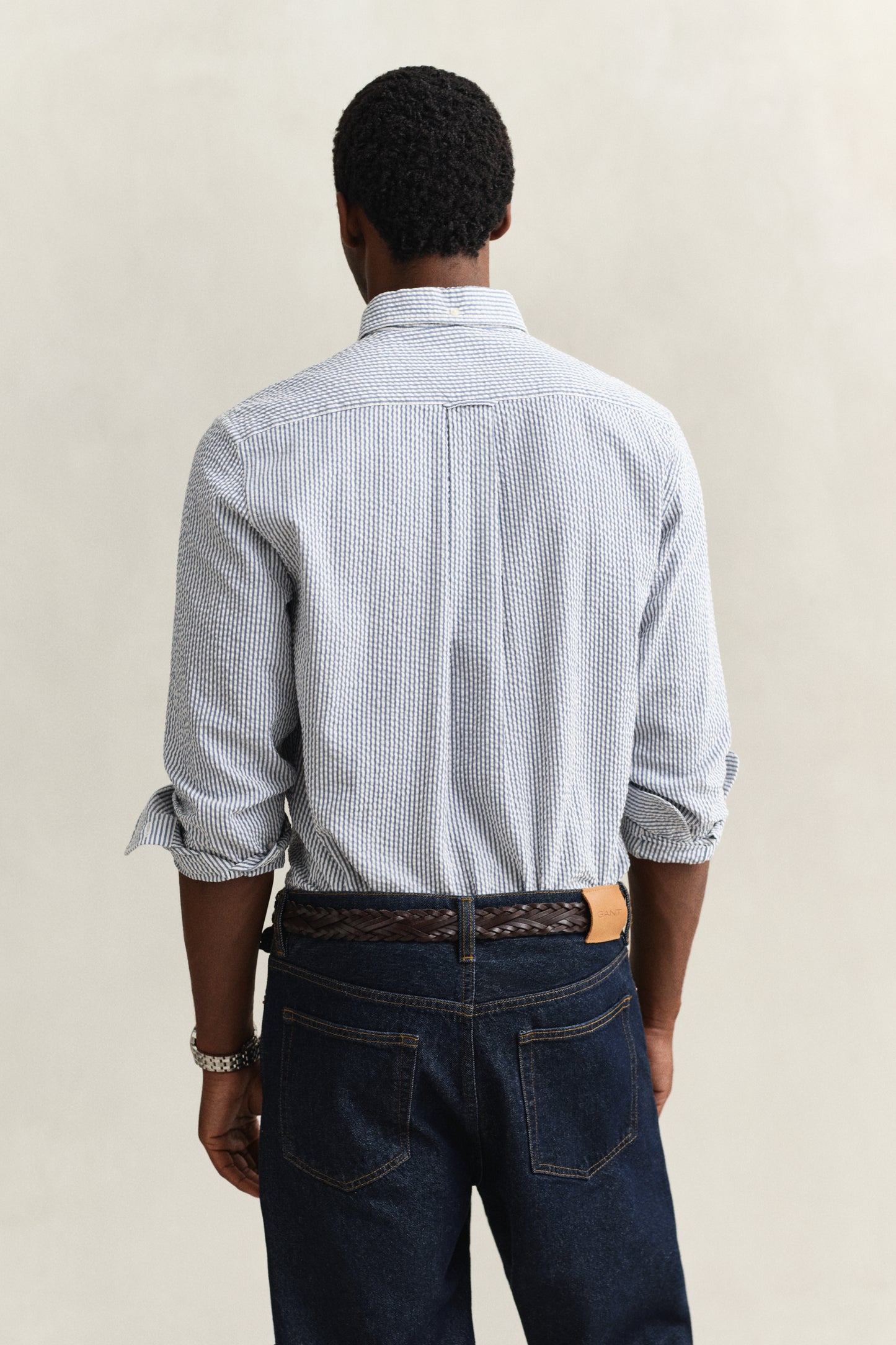 Regular Seersucker Stripe Shirt