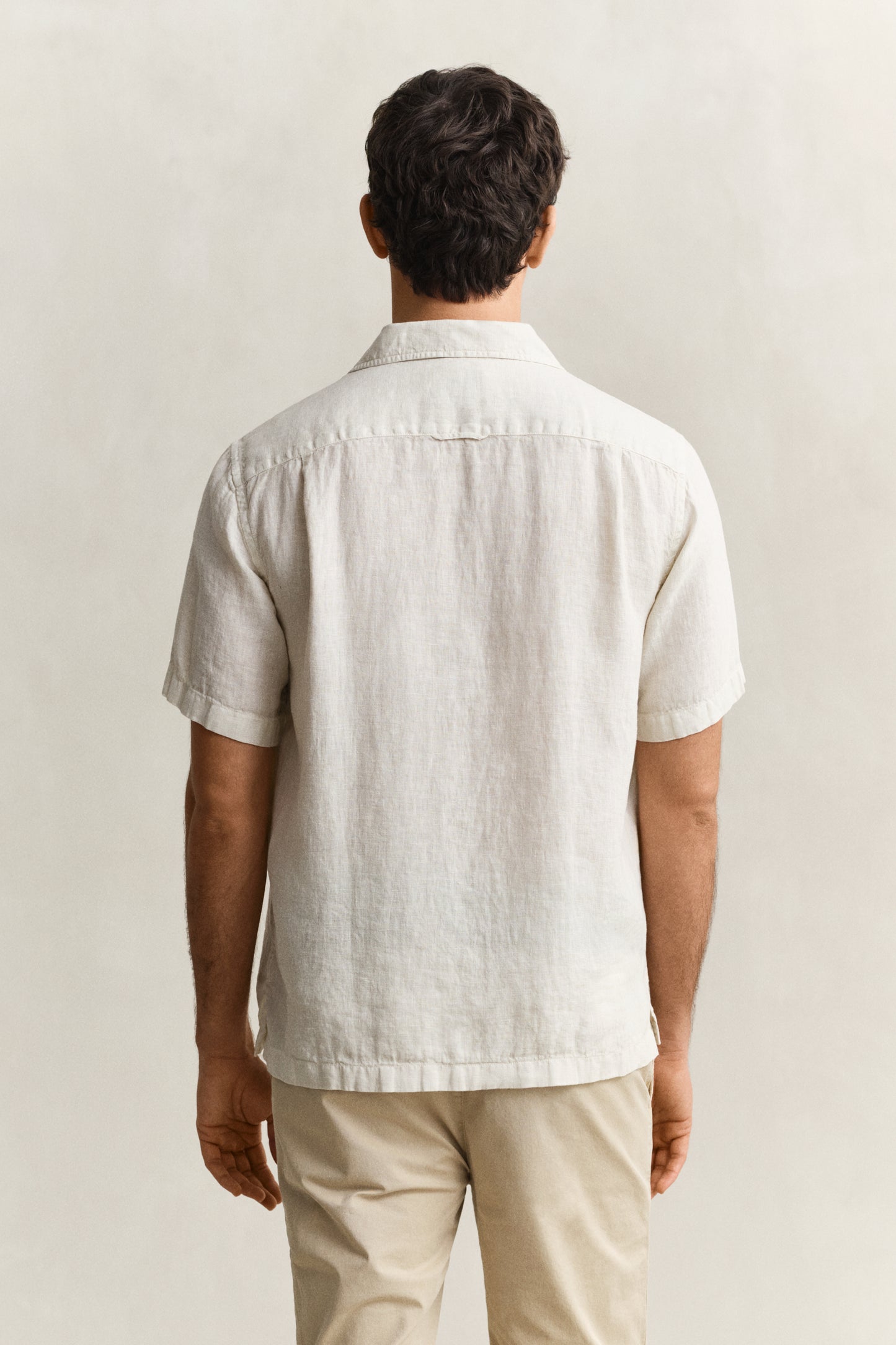 Regular Garment Dyed Linen Short Sleeve Camp Shirt