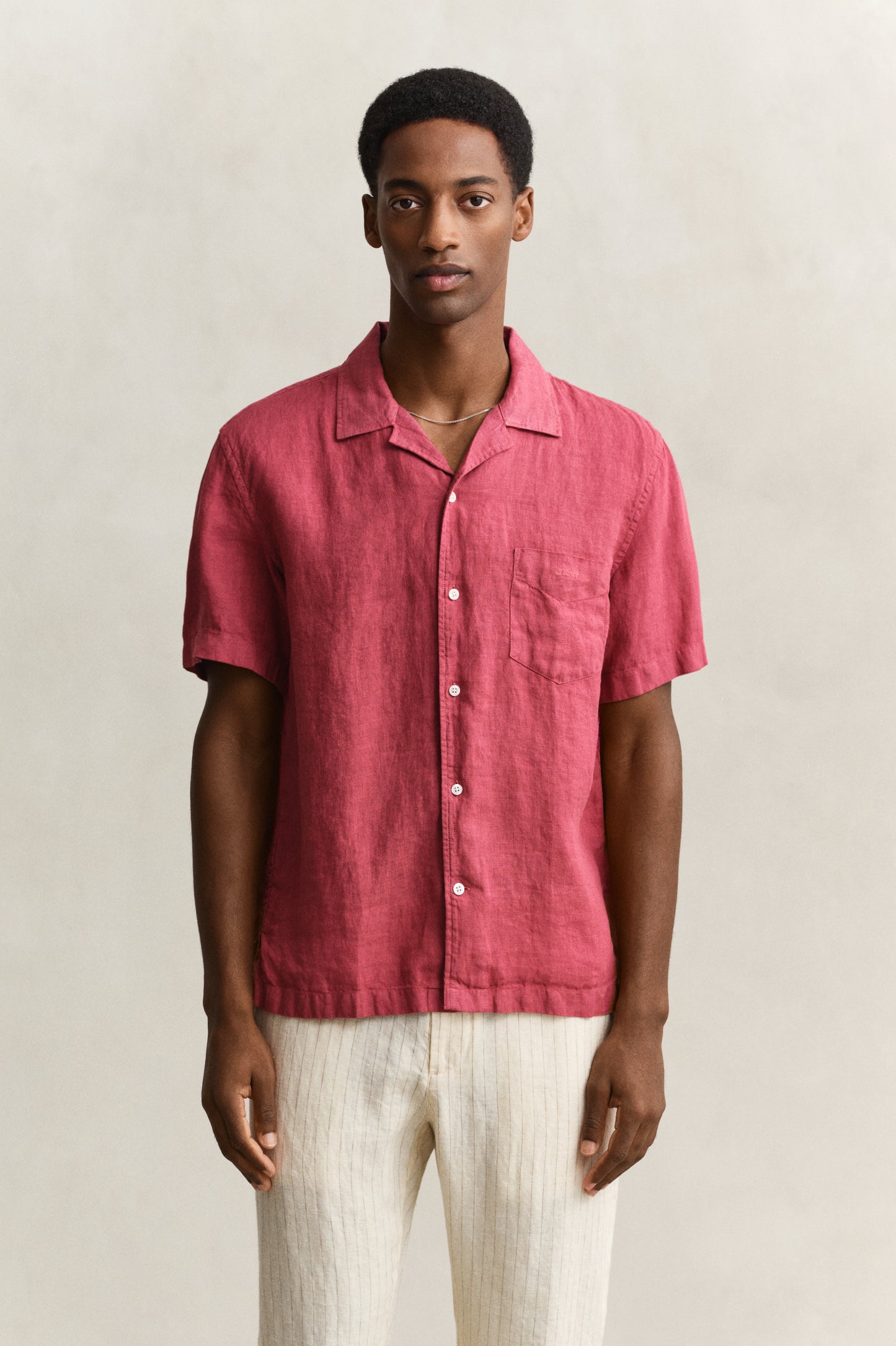 Regular Gmnt Dyed Linen SS Camp Shirt