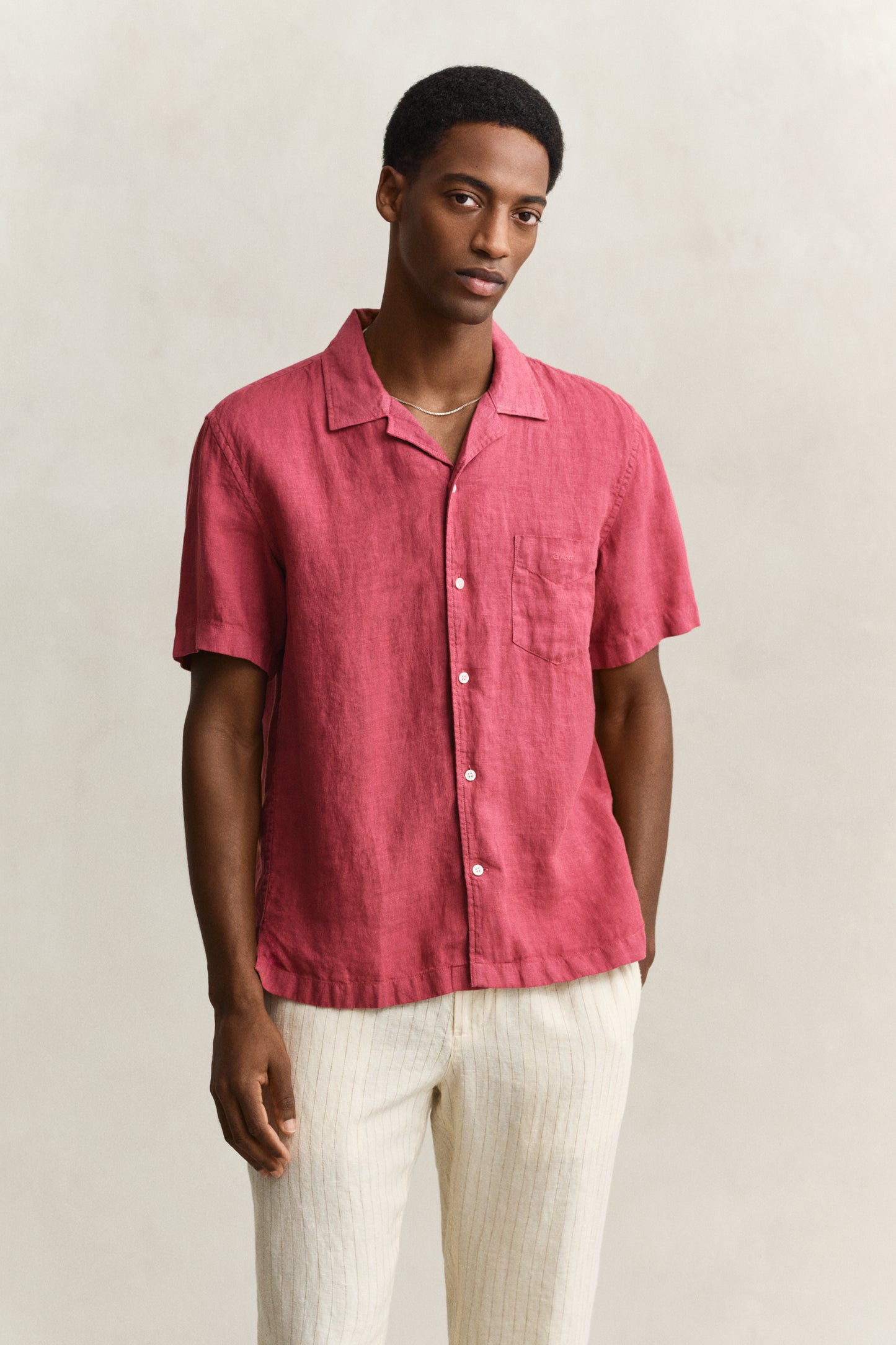 Regular Gmnt Dyed Linen SS Camp Shirt