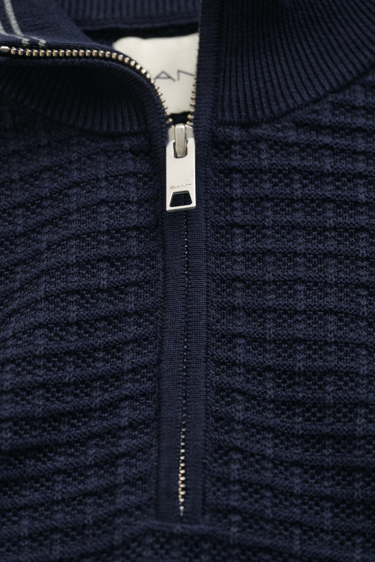 Cotton Texture Half Zip