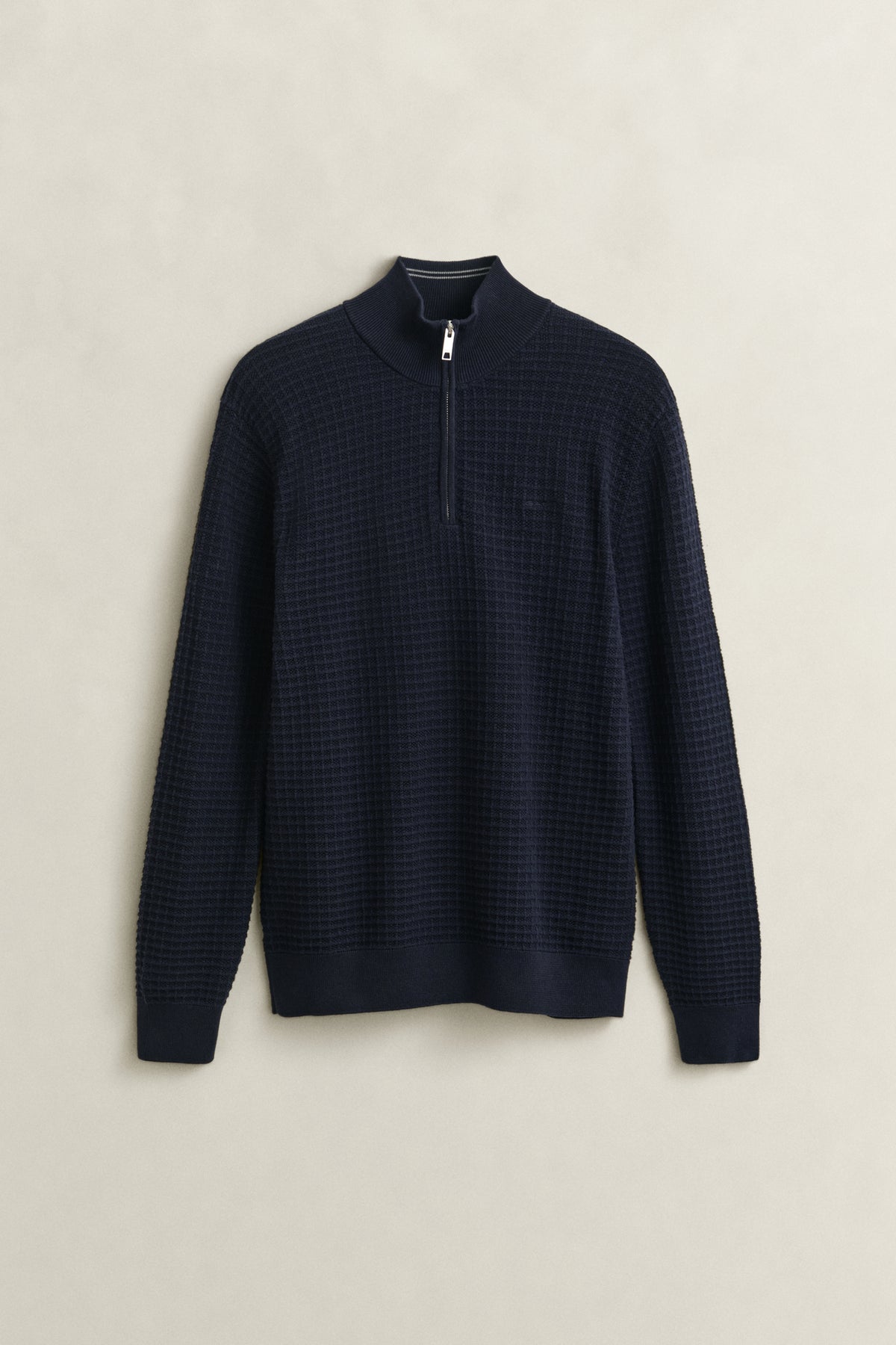 Cotton Texture Half Zip