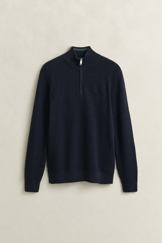 Cotton Texture Half Zip