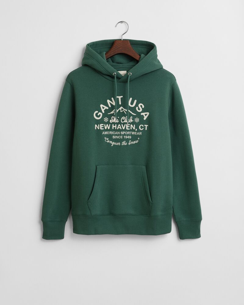 GRAPHIC HOODIE Green / S