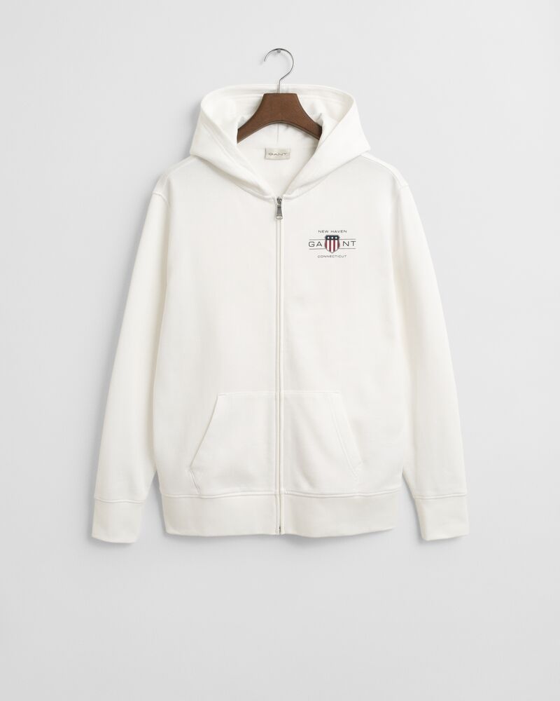 GRAPHIC FULLZIP HOODIE White / S