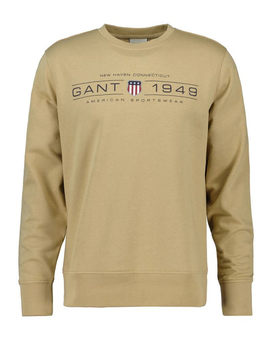 GRAPHIC C-NECK SWEAT Beige / S