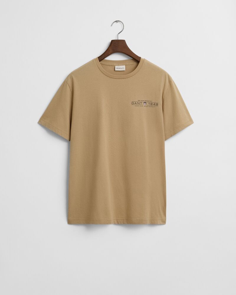 PRINTED GRAPHIC SS T-SHIRT Beige / S