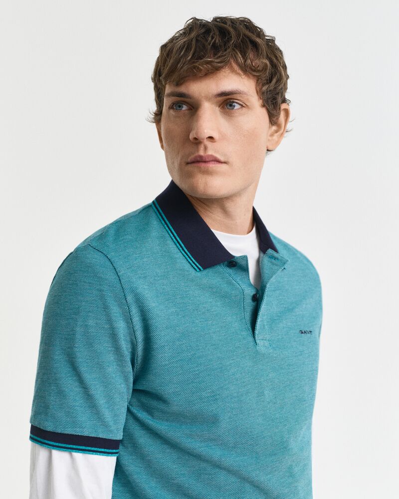 4-COL OXFORD SS PIQUE Blue / S