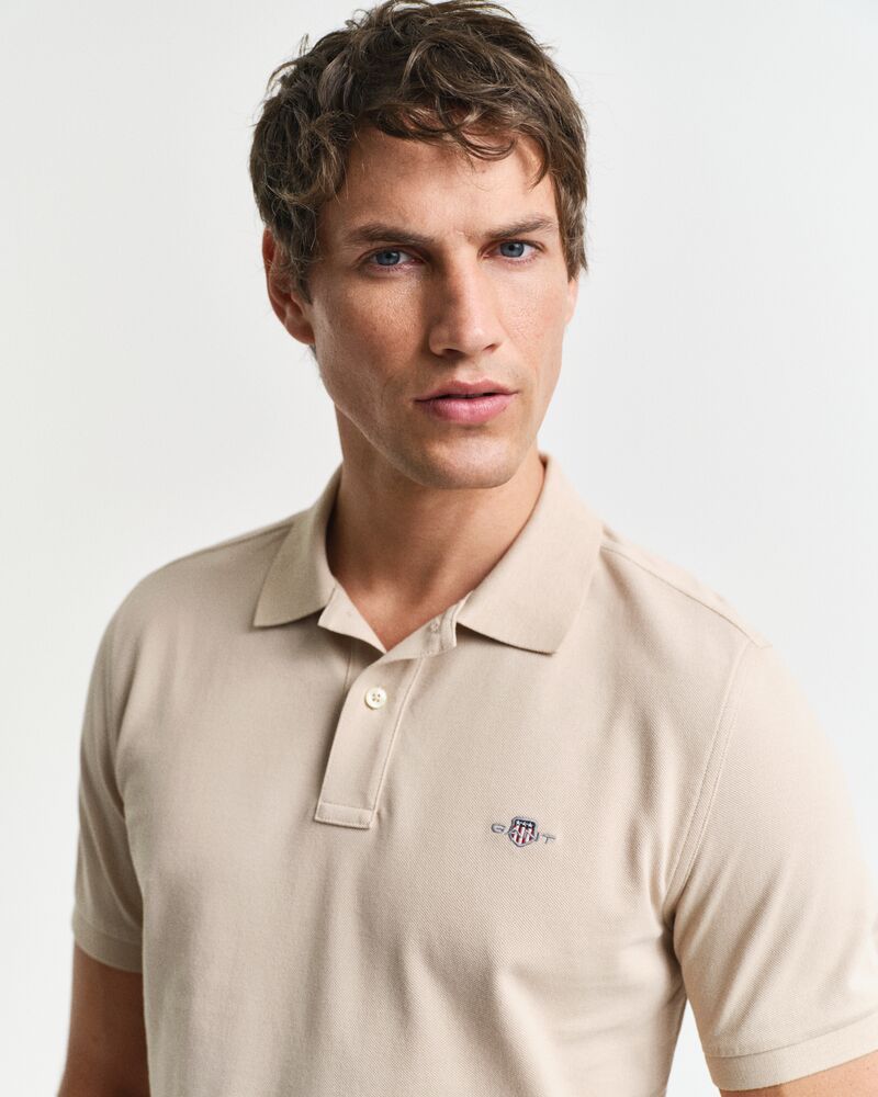 REG SHIELD SS PIQUE POLO Brown / S