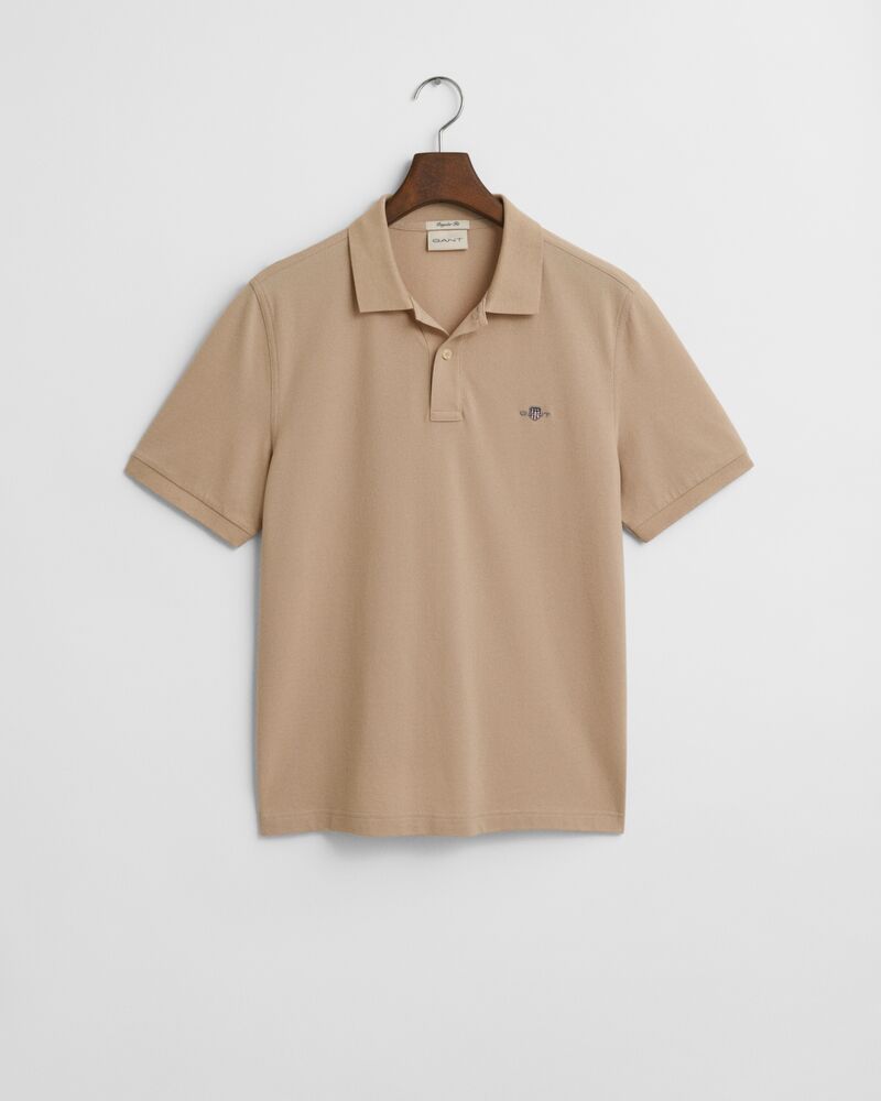 REG SHIELD SS PIQUE POLO Brown / S